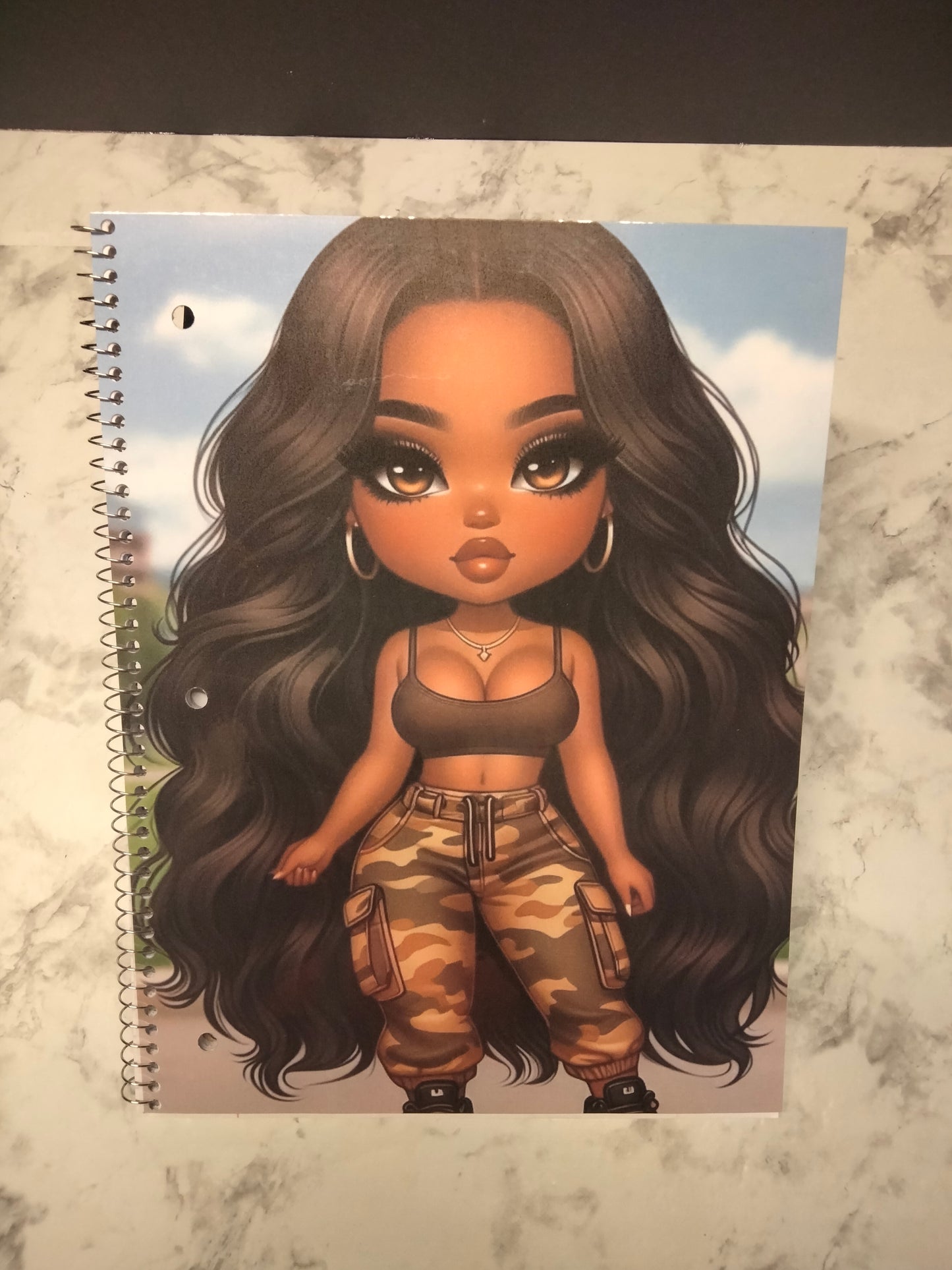 Custom 8" x 10.5" Spiral Notebook – Personalized Design for Stylish Note-Taking