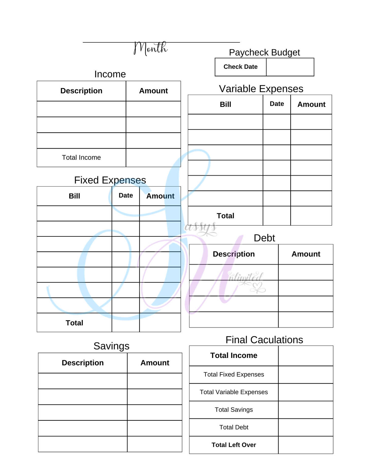 Monthly Expense Tracker