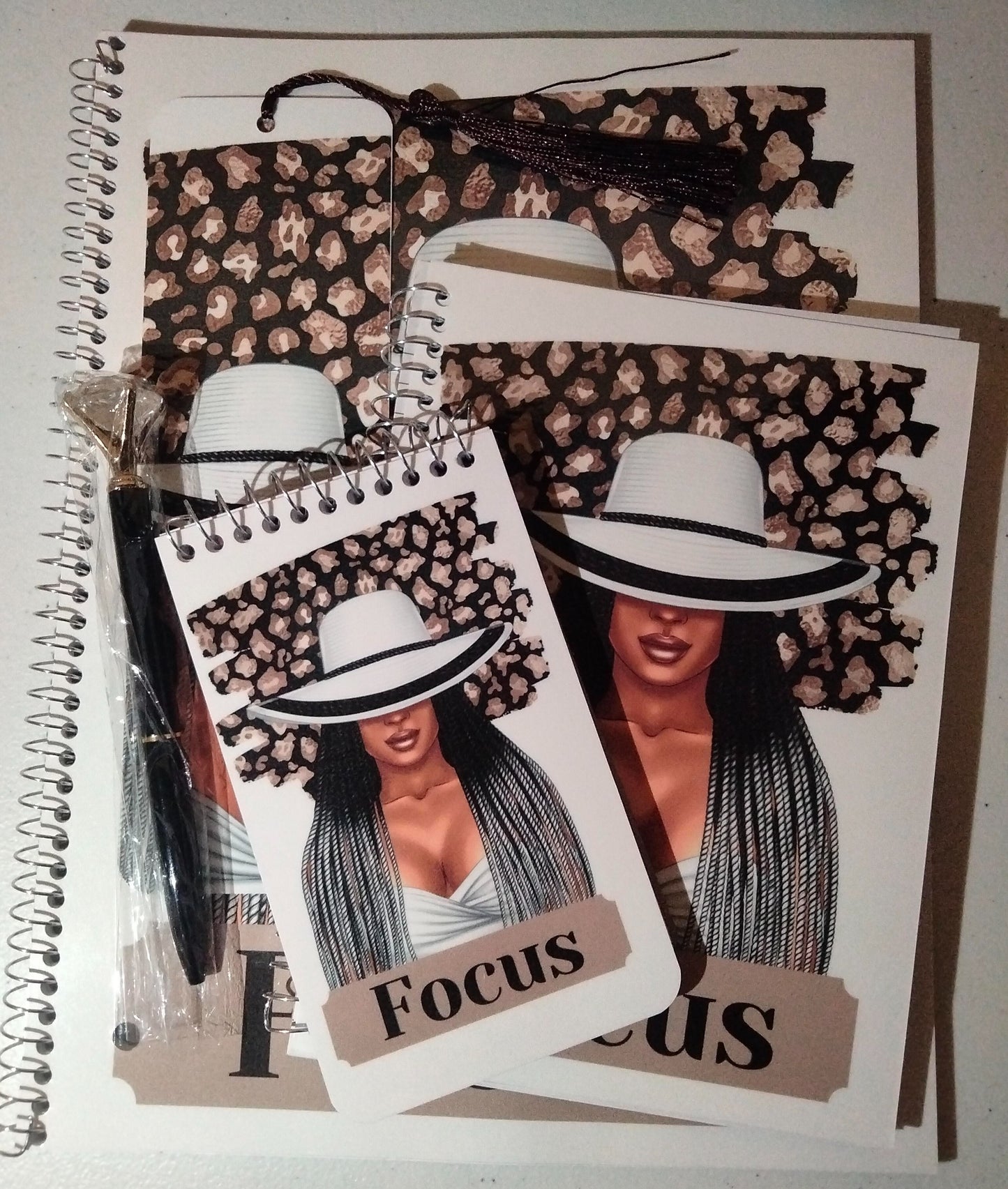 5-Piece Focus-Themed Notebook Set – Boost Productivity and Stay Organized