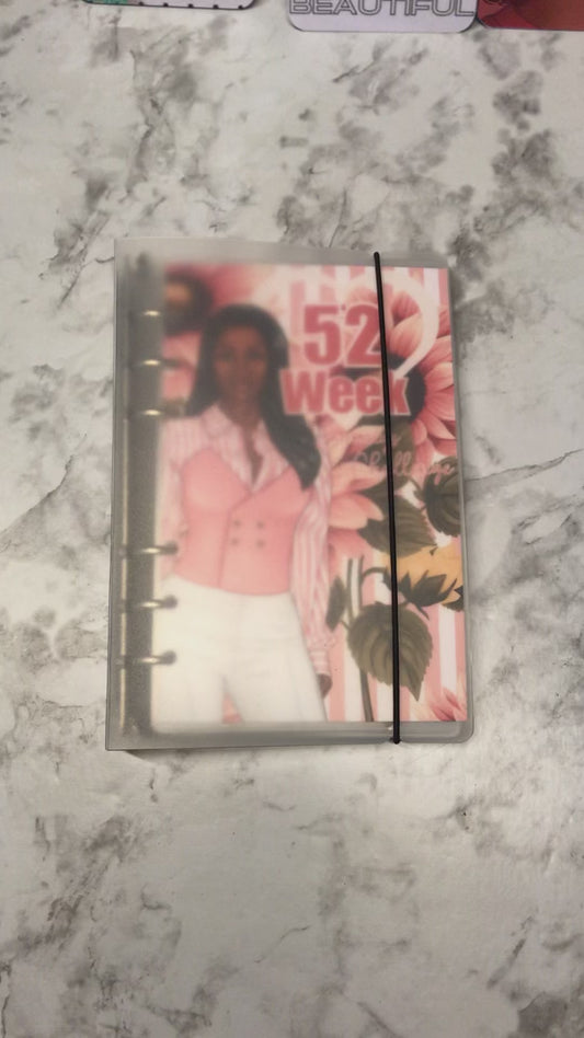 52 Week Savings Challenge Binder (pink)